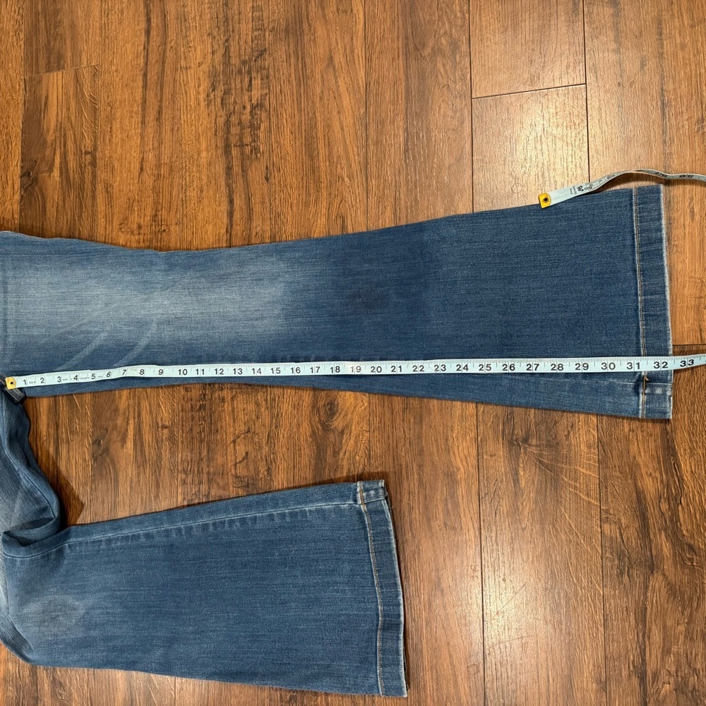Spanx High Rise Flare Jeans S Tall Tummy Control Denim Pull Up Pants Light Wash - Picture 7 of 7